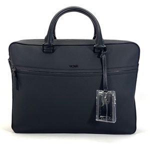 Tumi Landon Bradmoor Pebbled Leather Luxury Brief